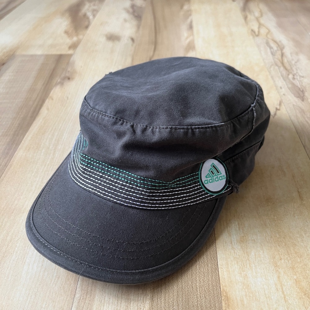 Vintage Adidas Hat Men's One Size Military Olive Green Y2K Indie 100% Cotton Cap